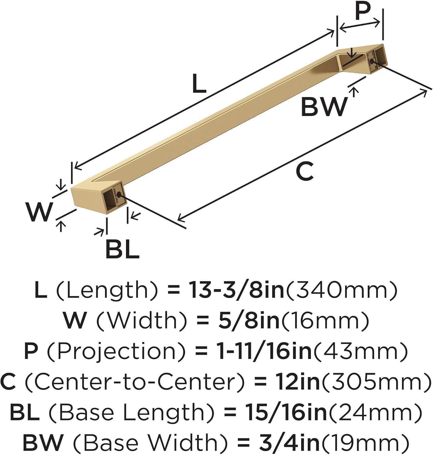 imageAmerock Appliance Pull Black Bronze 12 inch 305 mm Center to Center Blackrock 1 Pack Drawer Pull Drawer Handle Cabinet HardwareChampagne Bronze