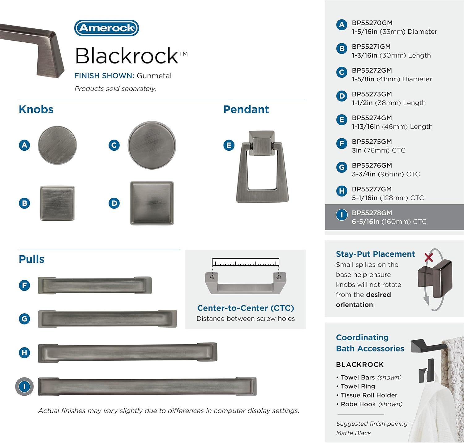 imageAmerock Appliance Pull Black Bronze 12 inch 305 mm Center to Center Blackrock 1 Pack Drawer Pull Drawer Handle Cabinet HardwareGunmetal