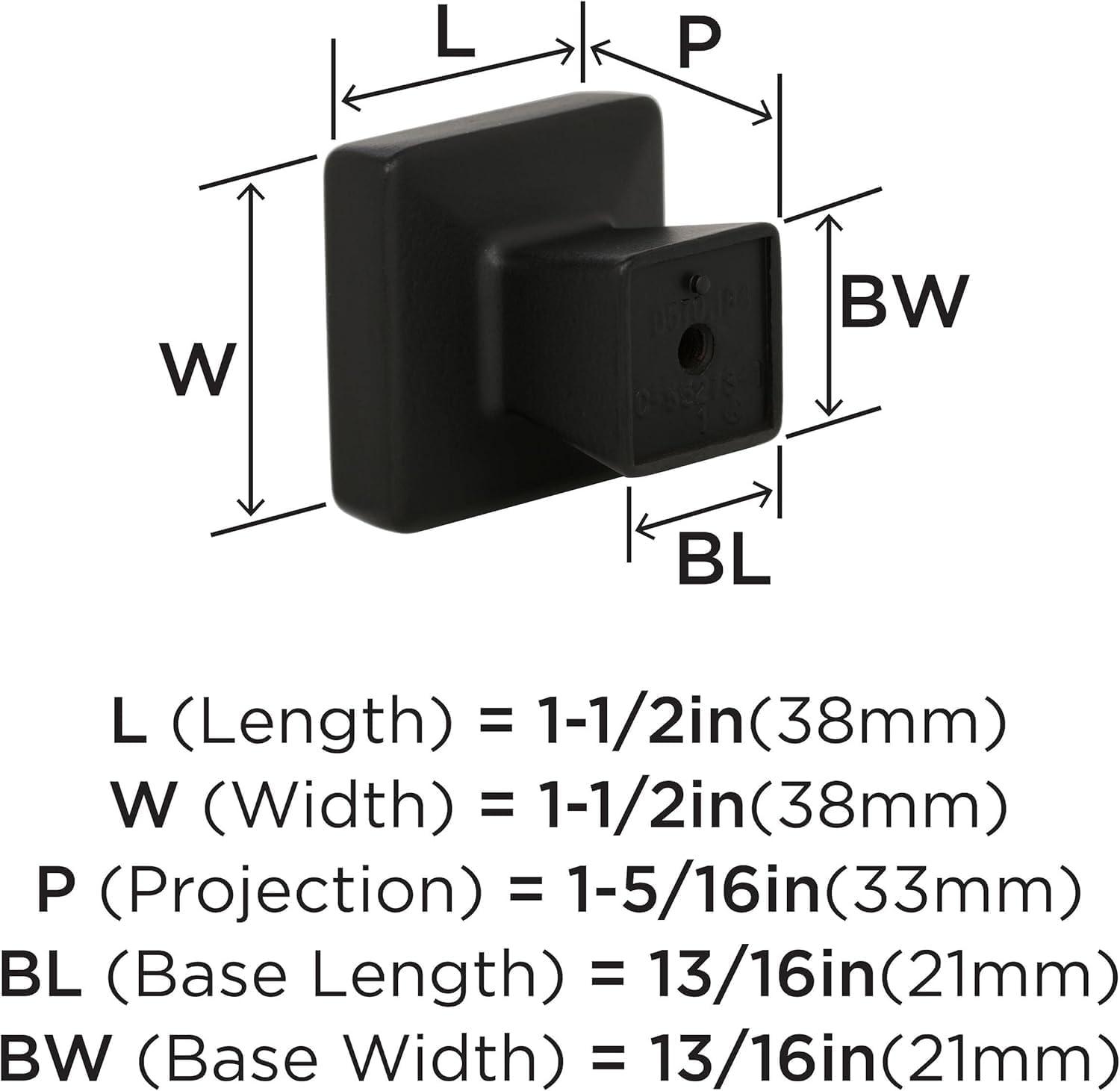 imageAmerock Cabinet Knob Black Bronze 158 inch 41 mm Diameter Blackrock 1 Pack Drawer Knob Cabinet HardwareBlack Bronze