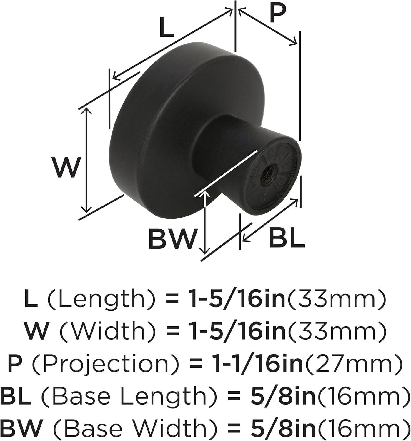 imageAmerock Cabinet Knob Black Bronze 158 inch 41 mm Diameter Blackrock 1 Pack Drawer Knob Cabinet HardwareBlack Bronze