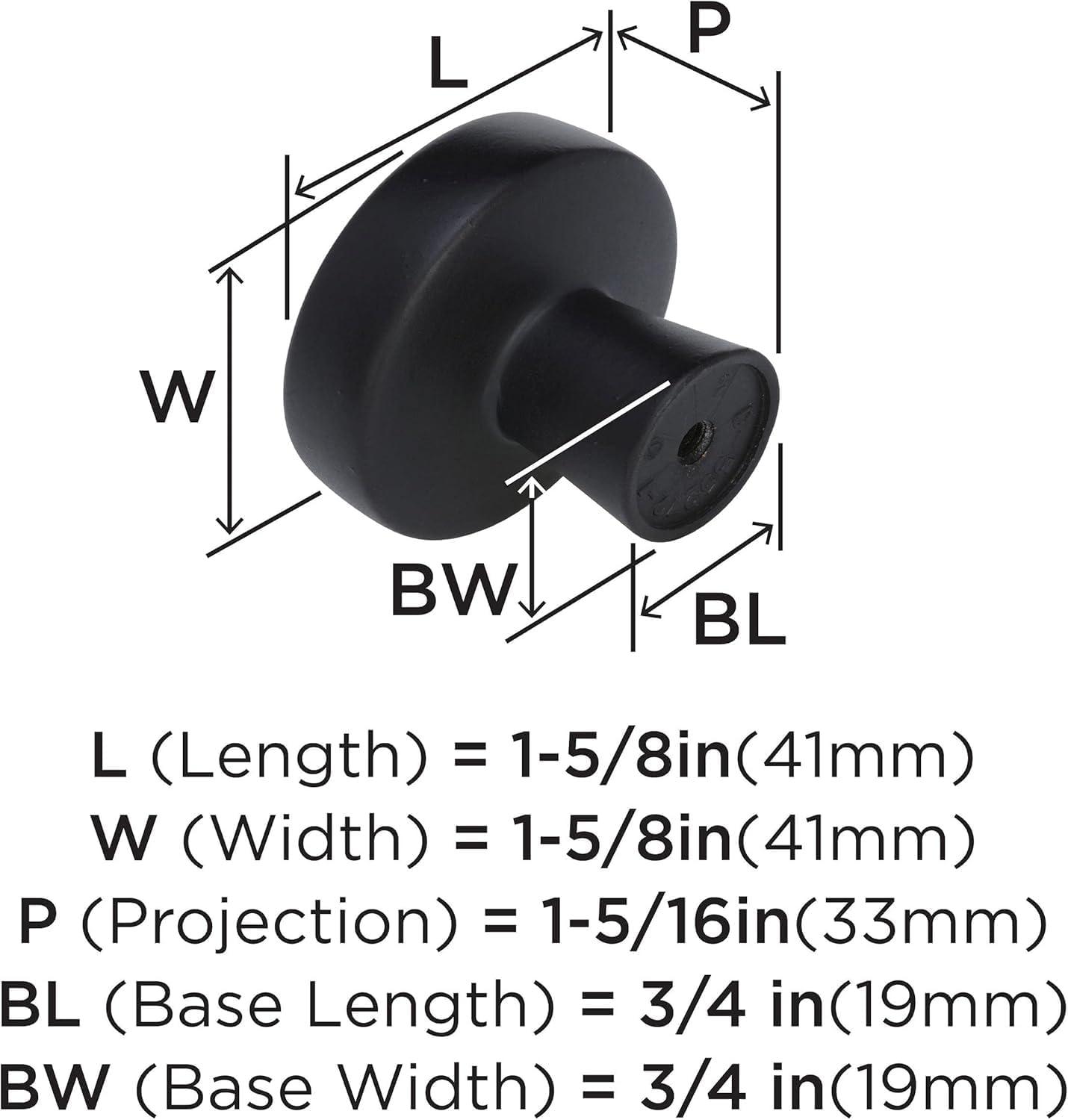 imageAmerock Cabinet Knob Black Bronze 158 inch 41 mm Diameter Blackrock 1 Pack Drawer Knob Cabinet HardwareBlack Bronze