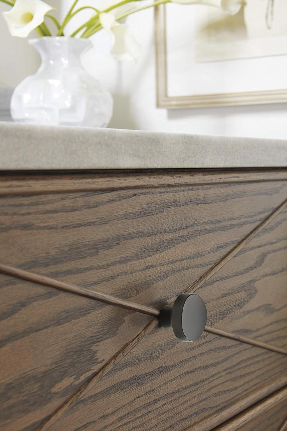 imageAmerock Cabinet Knob Black Bronze 158 inch 41 mm Diameter Blackrock 1 Pack Drawer Knob Cabinet HardwareBlack Bronze