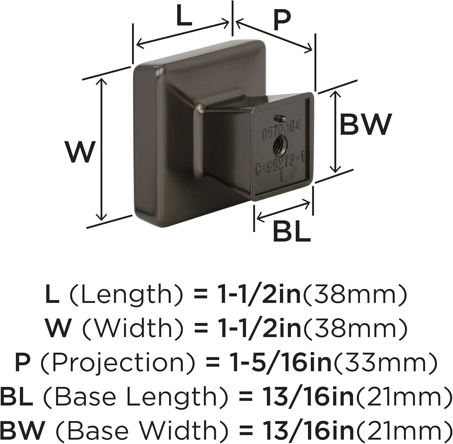 imageAmerock Cabinet Knob Black Bronze 158 inch 41 mm Diameter Blackrock 1 Pack Drawer Knob Cabinet HardwareGunmetal
