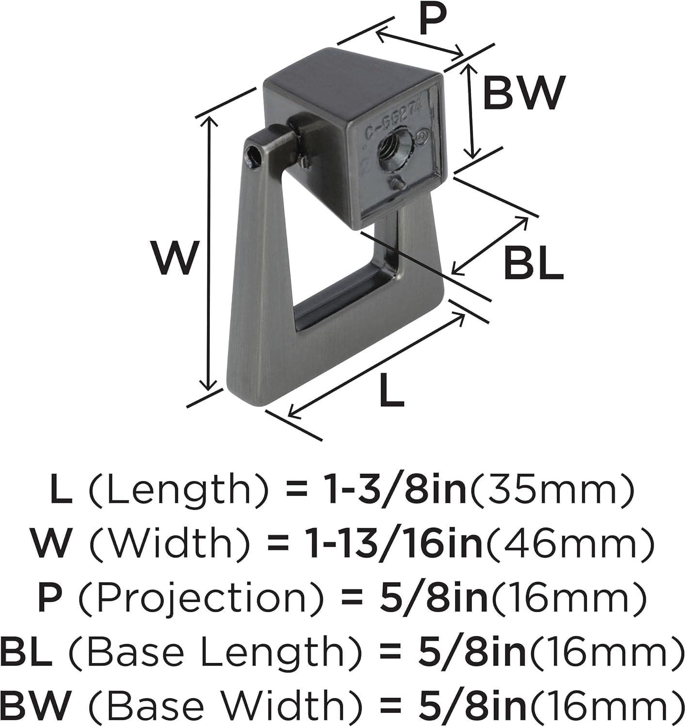imageAmerock Cabinet Knob Black Bronze 158 inch 41 mm Diameter Blackrock 1 Pack Drawer Knob Cabinet HardwareGunmetal