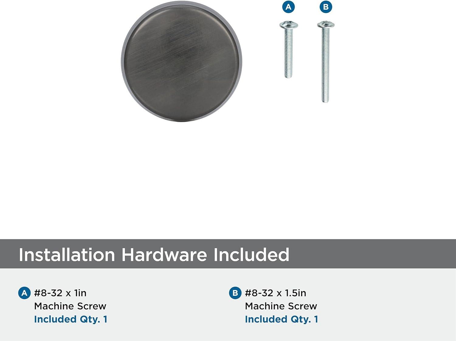 imageAmerock Cabinet Knob Black Bronze 158 inch 41 mm Diameter Blackrock 1 Pack Drawer Knob Cabinet HardwareGunmetal