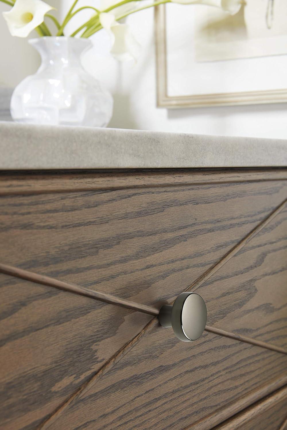 imageAmerock Cabinet Knob Black Bronze 158 inch 41 mm Diameter Blackrock 1 Pack Drawer Knob Cabinet HardwareGunmetal