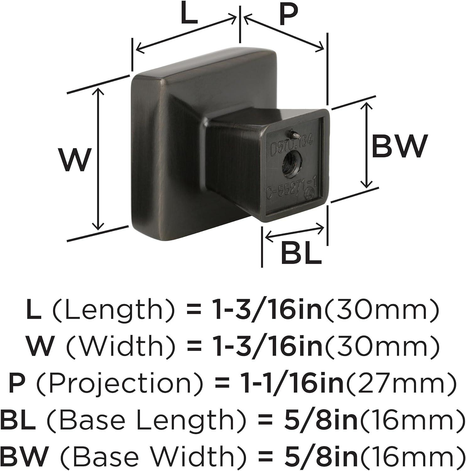 imageAmerock Cabinet Knob Black Bronze 158 inch 41 mm Diameter Blackrock 1 Pack Drawer Knob Cabinet HardwareGunmetal