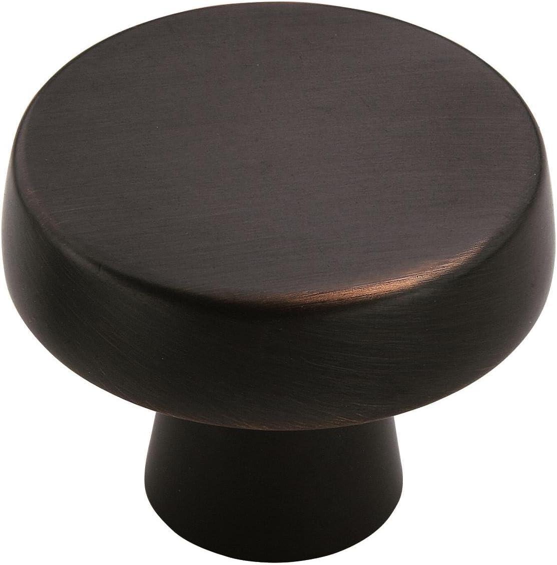 imageAmerock Cabinet Knob Black Bronze 158 inch 41 mm Diameter Blackrock 1 Pack Drawer Knob Cabinet HardwareOil Rubbed Bronze