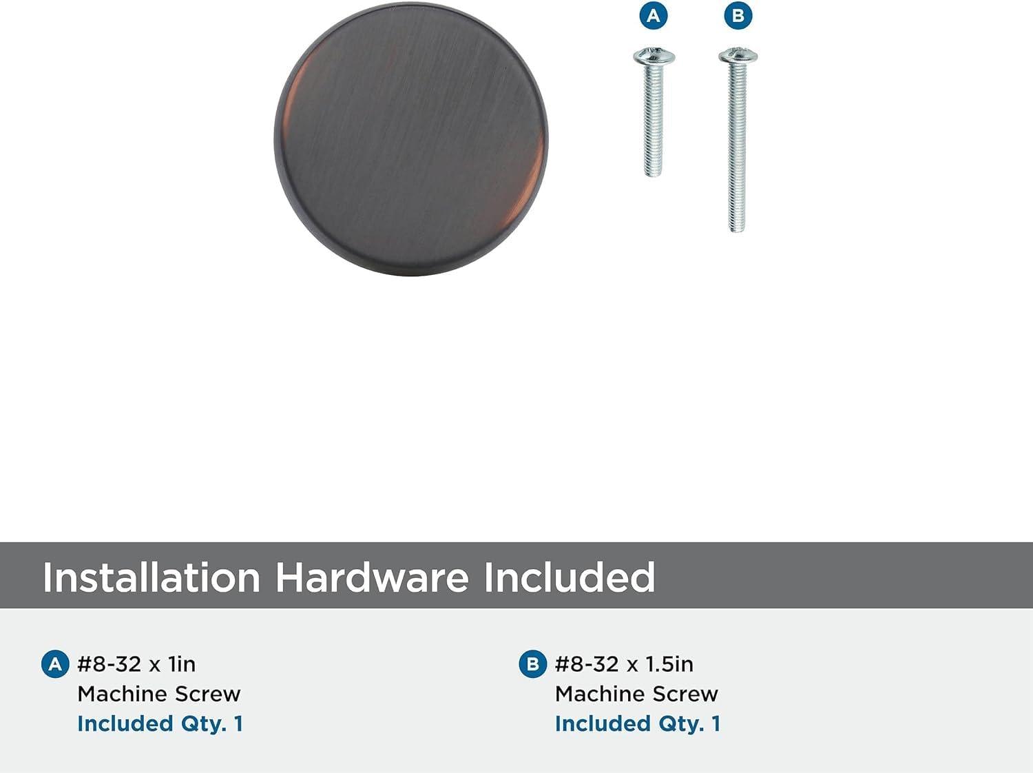 imageAmerock Cabinet Knob Black Bronze 158 inch 41 mm Diameter Blackrock 1 Pack Drawer Knob Cabinet HardwareOil Rubbed Bronze