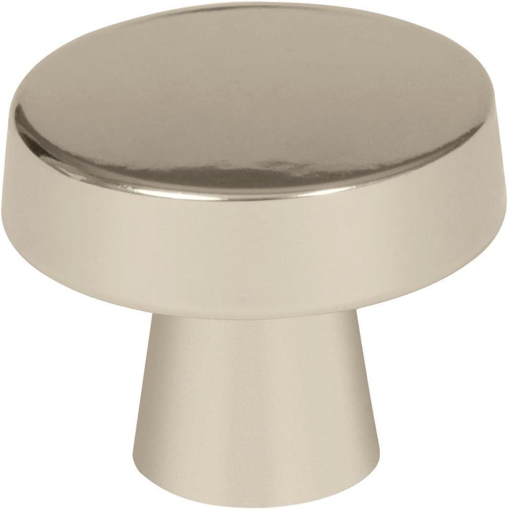 imageAmerock Cabinet Knob Black Bronze 158 inch 41 mm Diameter Blackrock 1 Pack Drawer Knob Cabinet HardwarePolished Nickel