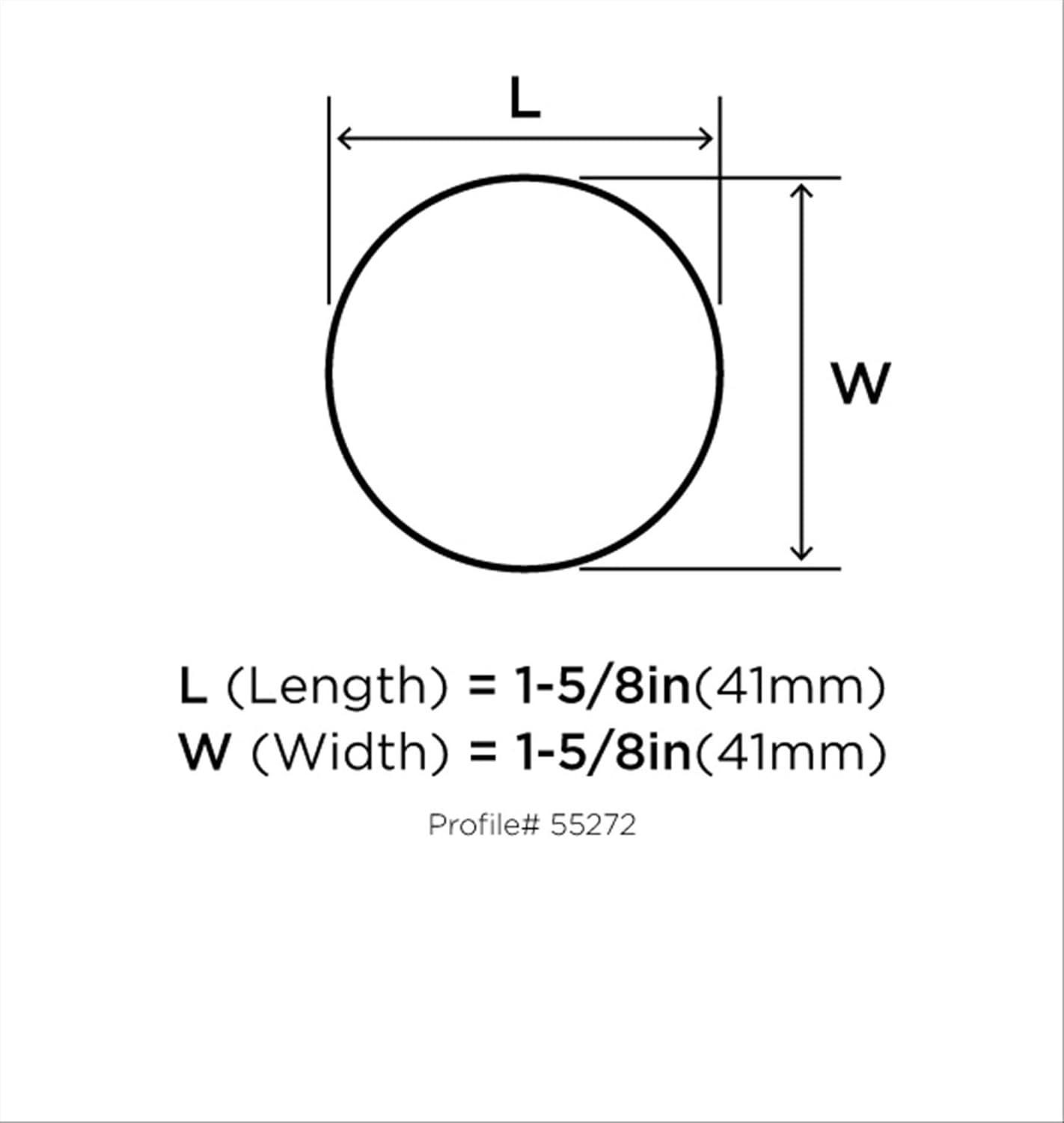 imageAmerock Cabinet Knob Black Bronze 158 inch 41 mm Diameter Blackrock 1 Pack Drawer Knob Cabinet HardwareSatin Nickel