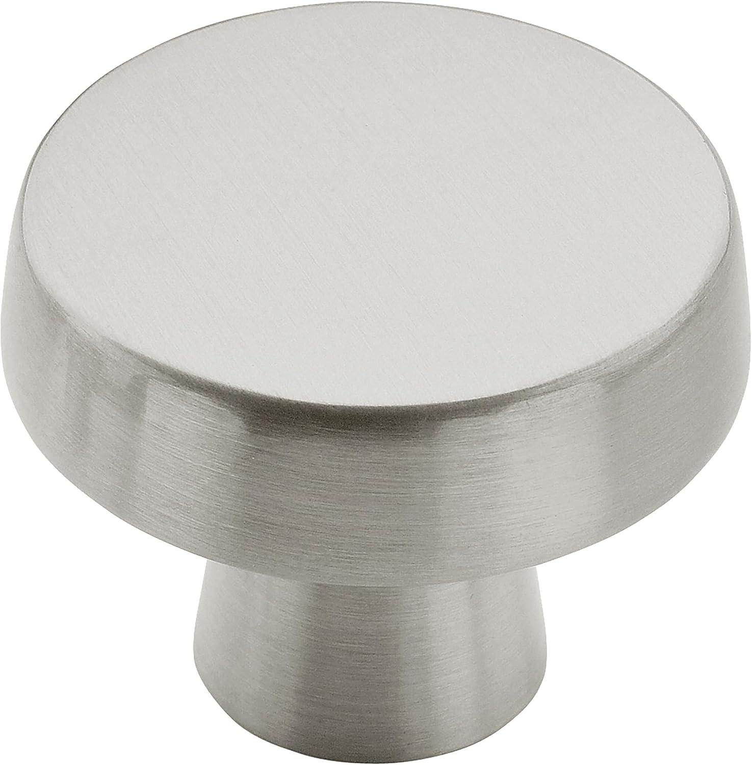 imageAmerock Cabinet Knob Black Bronze 158 inch 41 mm Diameter Blackrock 1 Pack Drawer Knob Cabinet HardwareSatin Nickel