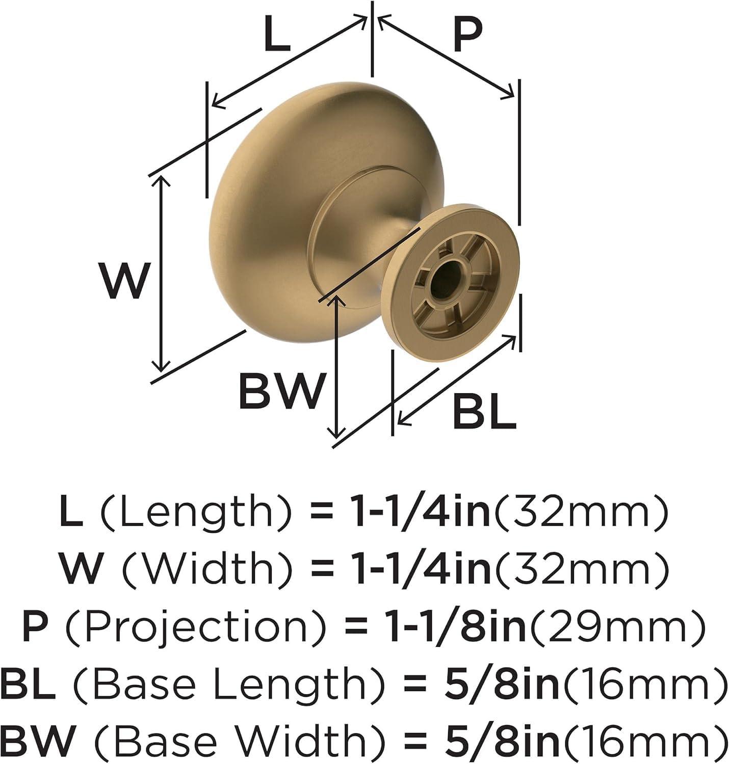imageAmerock Cabinet Knob Oil Rubbed Bronze 114 inch 32 mm Diameter Edona 10 Pack Drawer Knob Cabinet HardwareChampagne Bronze