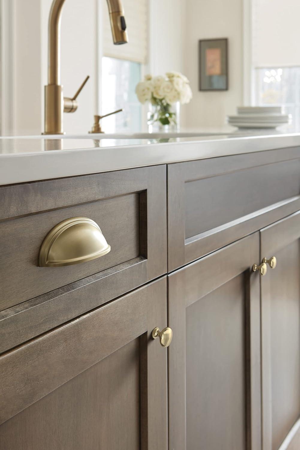 imageAmerock Cabinet Knob Oil Rubbed Bronze 114 inch 32 mm Diameter Edona 10 Pack Drawer Knob Cabinet HardwareGolden Champagne