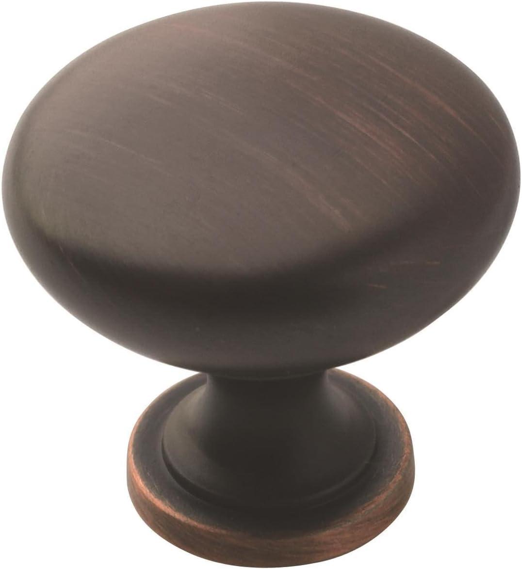 imageAmerock Cabinet Knob Oil Rubbed Bronze 114 inch 32 mm Diameter Edona 10 Pack Drawer Knob Cabinet HardwareOil Rubbed Bronze
