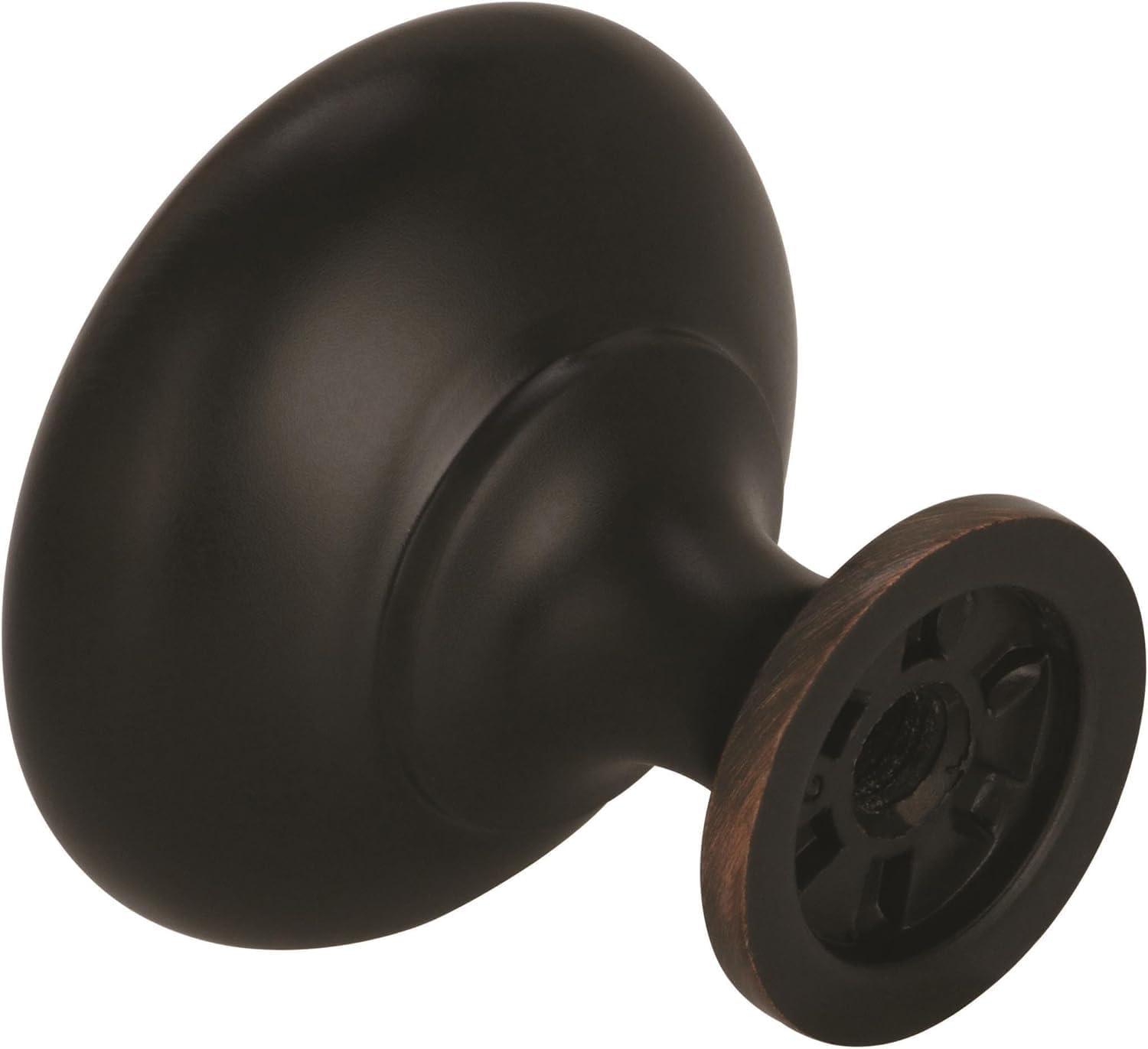 imageAmerock Cabinet Knob Oil Rubbed Bronze 114 inch 32 mm Diameter Edona 10 Pack Drawer Knob Cabinet HardwareOil Rubbed Bronze