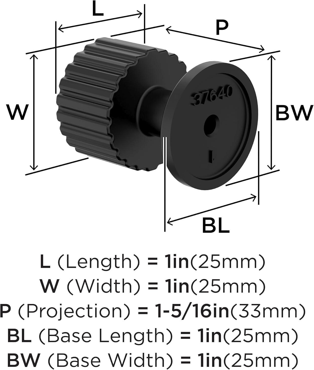 imageAmerock Ballard 1 inch 25mm Diameter Matte Black Cabinet Knob BP37640MBMatte Black