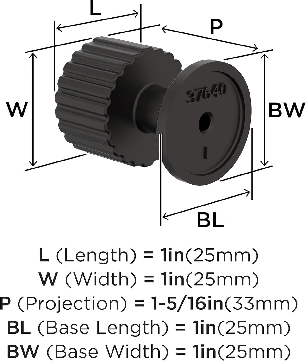 imageAmerock Ballard 1 inch 25mm Diameter Matte Black Cabinet Knob BP37640MBOil Rubbed Bronze