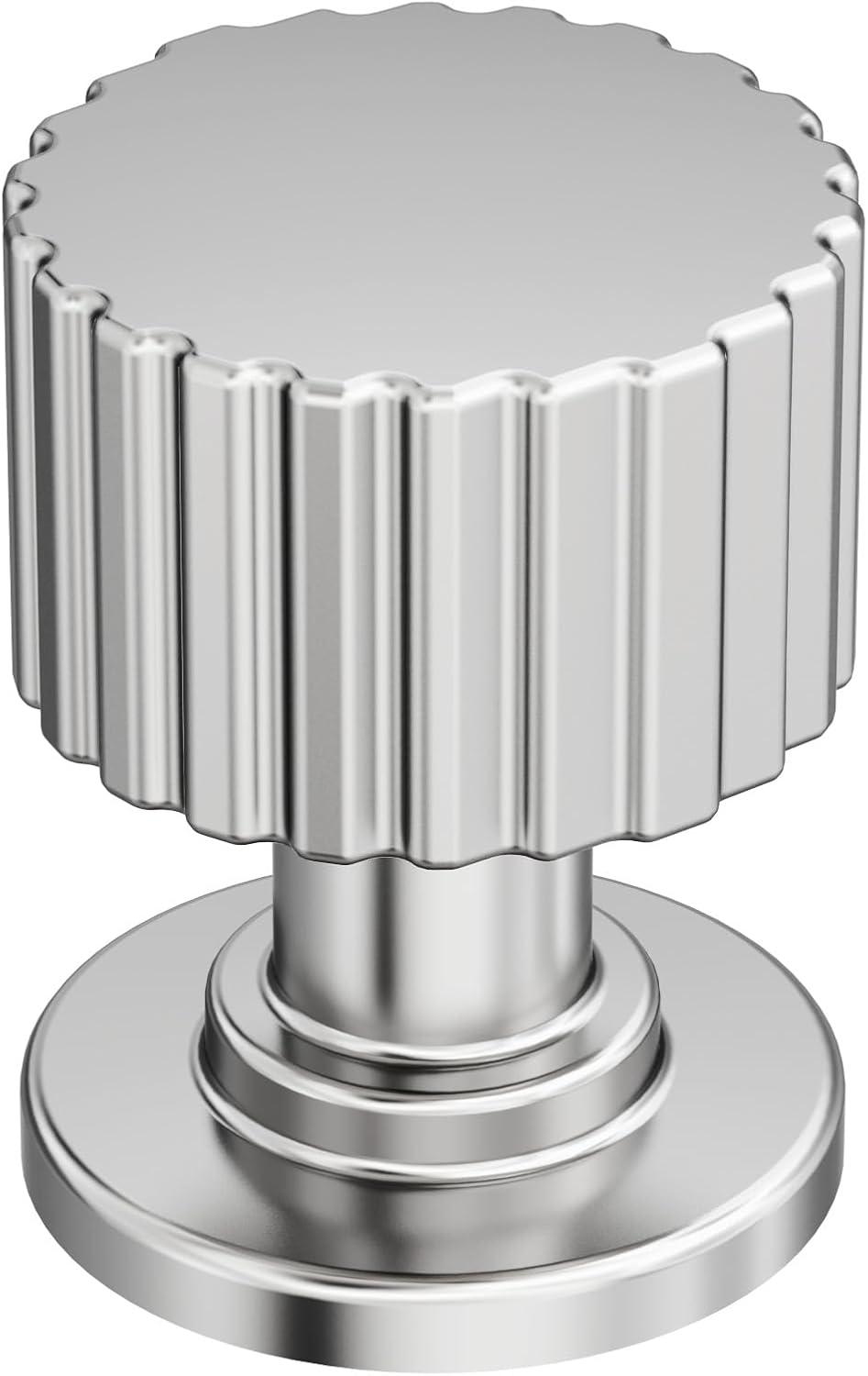 imageAmerock Ballard 1 inch 25mm Diameter Matte Black Cabinet Knob BP37640MBPolished Chrome
