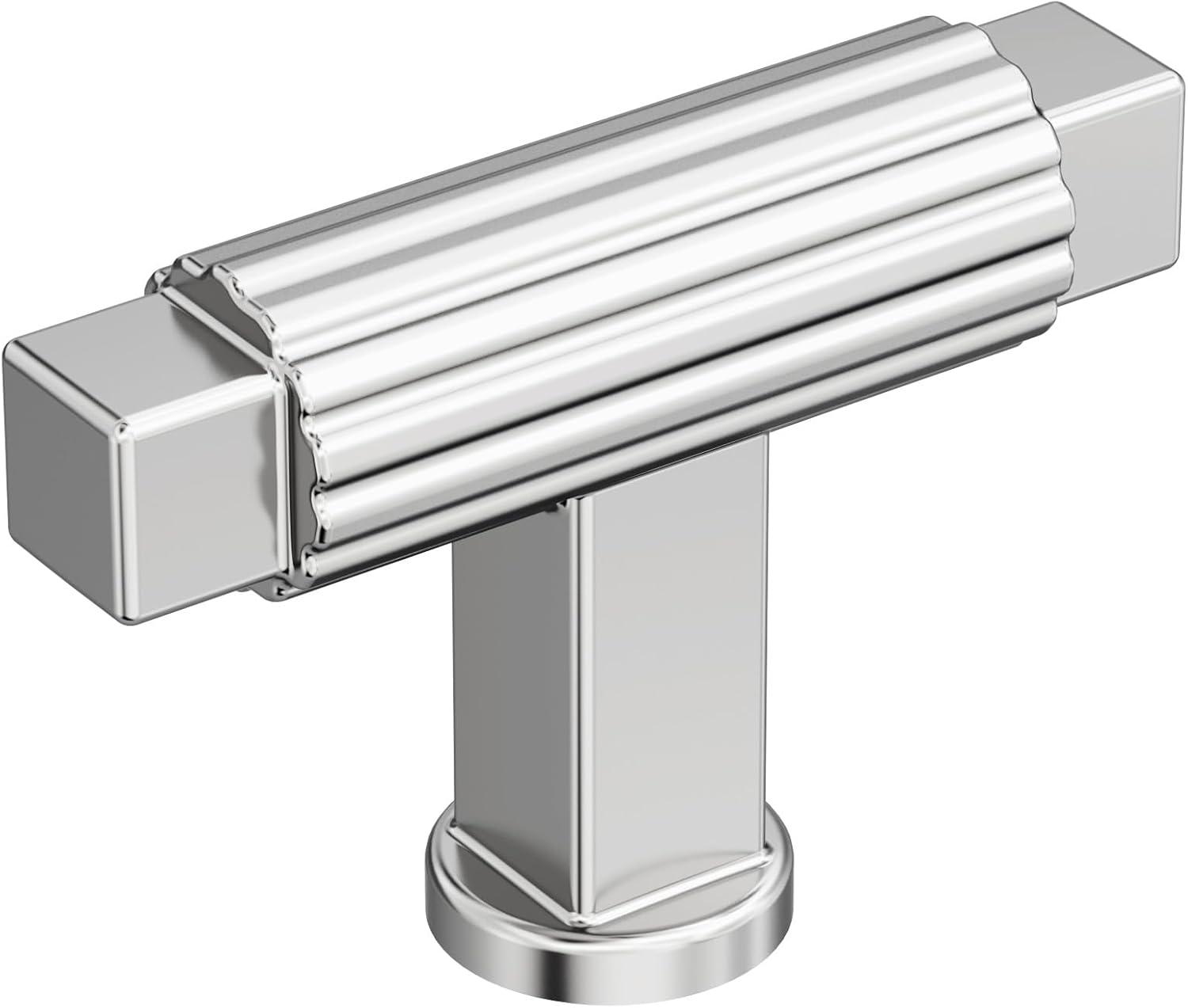 imageAmerock Ballard 1 inch 25mm Diameter Matte Black Cabinet Knob BP37640MBPolished Chrome