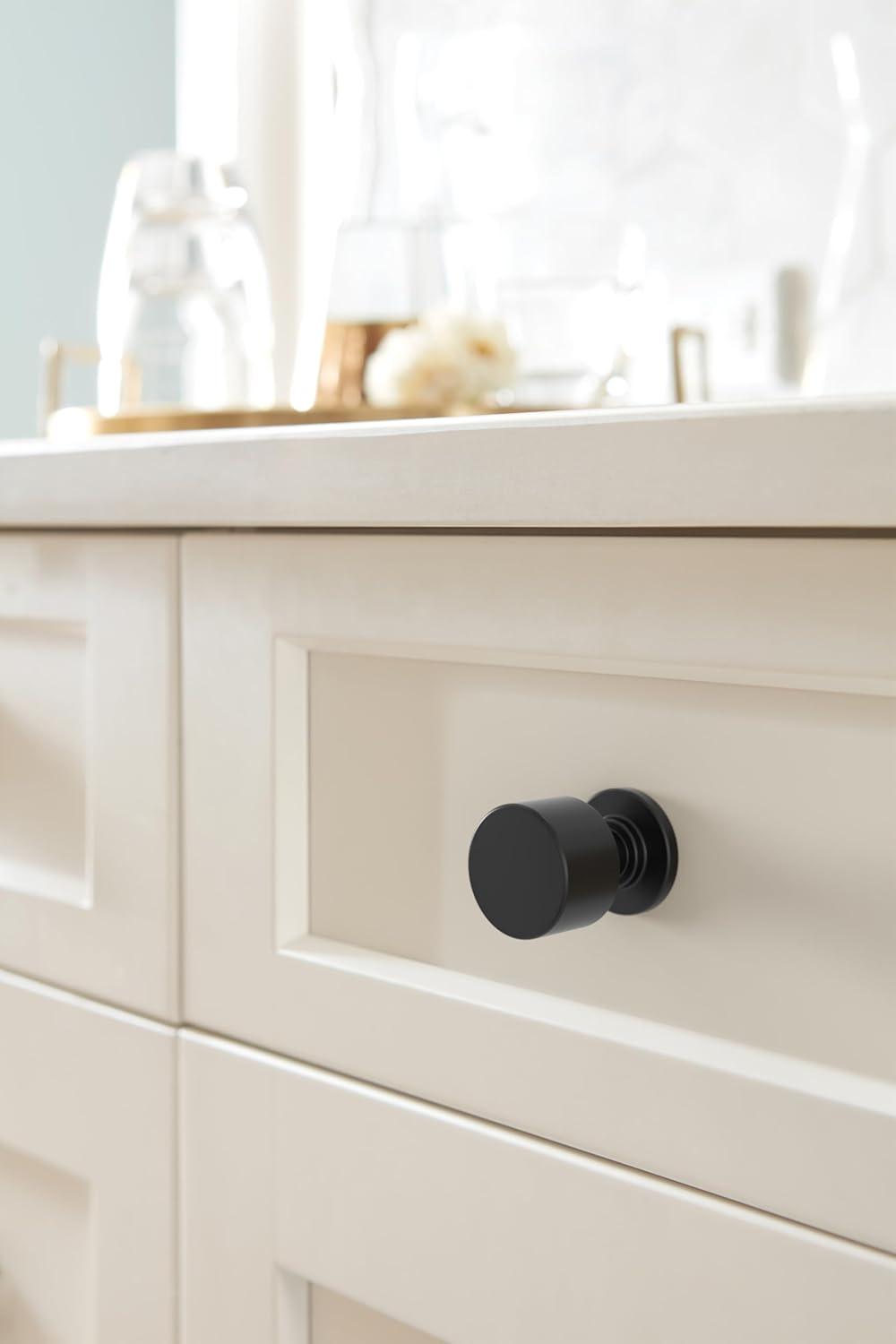imageAmerock Balon 1 inch 25mm Diameter Champagne Bronze Cabinet Knob BP37480CZMatte Black