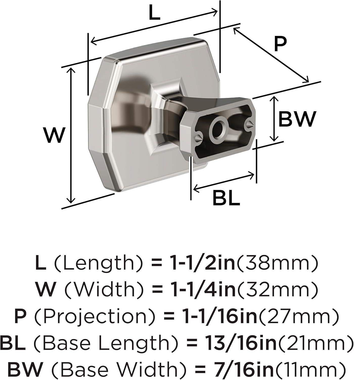 imageAmerock Bellamy 112 inch 38mm Length Champagne Bronze Cabinet Knob BP36687CZPolished Nickel