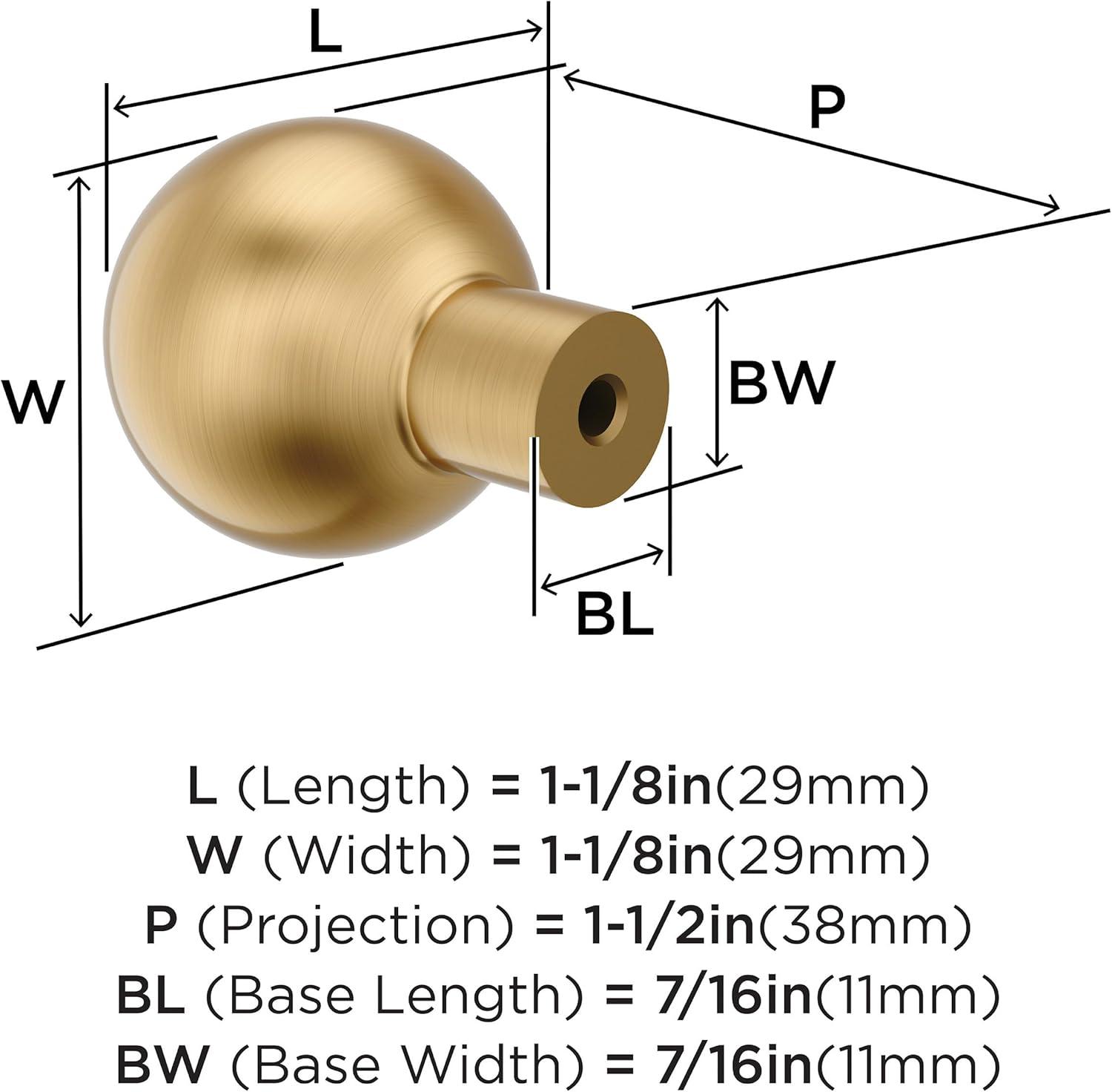 imageAmerock Coble 118 inch 29mm Diameter OilRubbed Bronze Cabinet Knob BP37660ORBChampagne Bronze