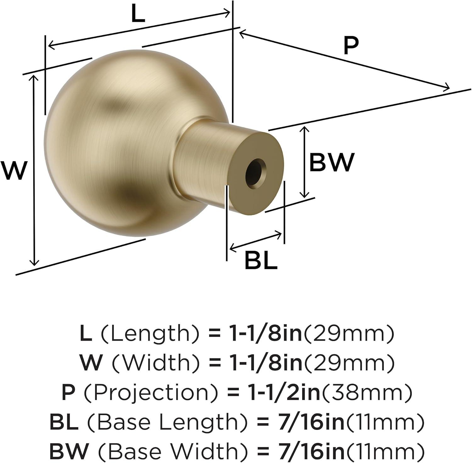 imageAmerock Coble 118 inch 29mm Diameter OilRubbed Bronze Cabinet Knob BP37660ORBGolden Champagne