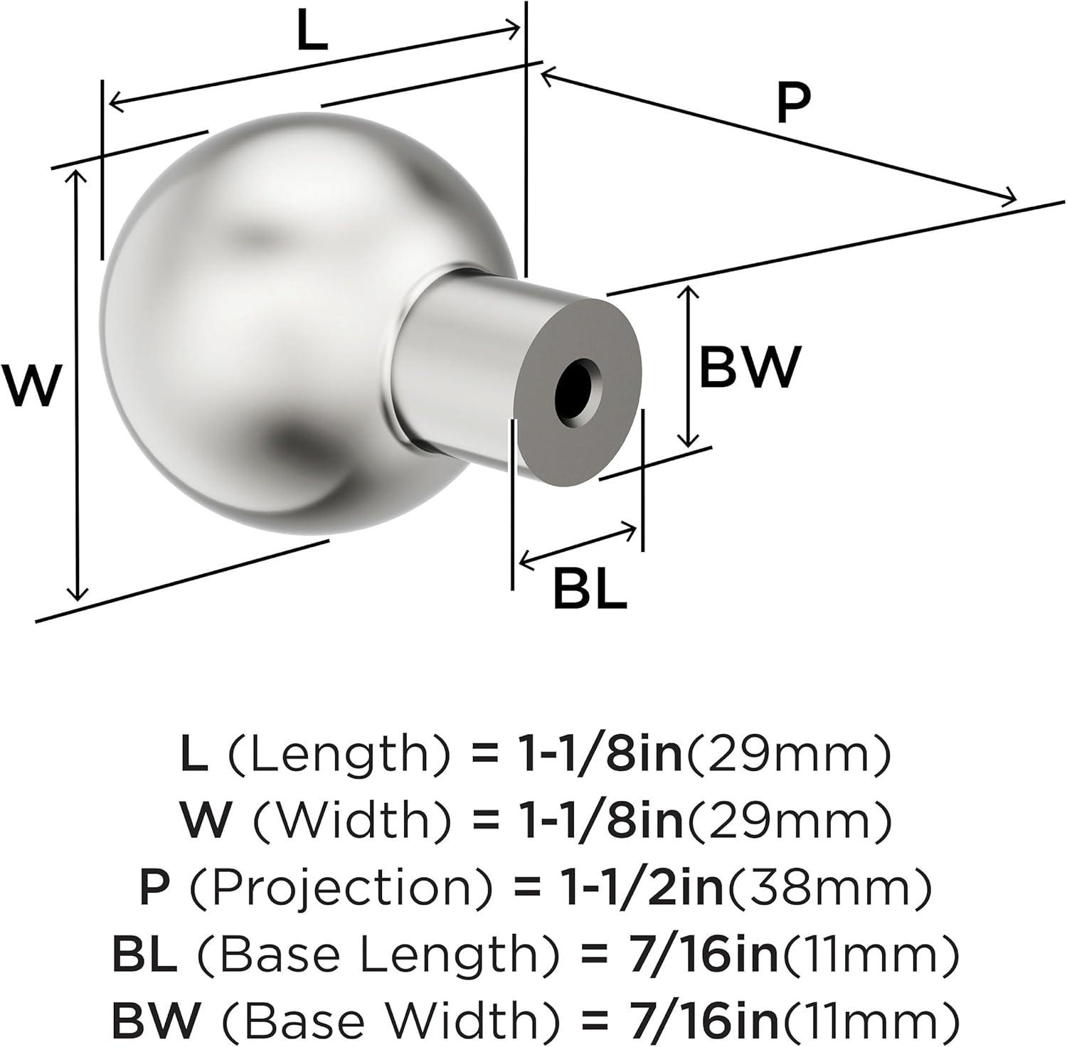 imageAmerock Coble 118 inch 29mm Diameter OilRubbed Bronze Cabinet Knob BP37660ORBPolished Nickel