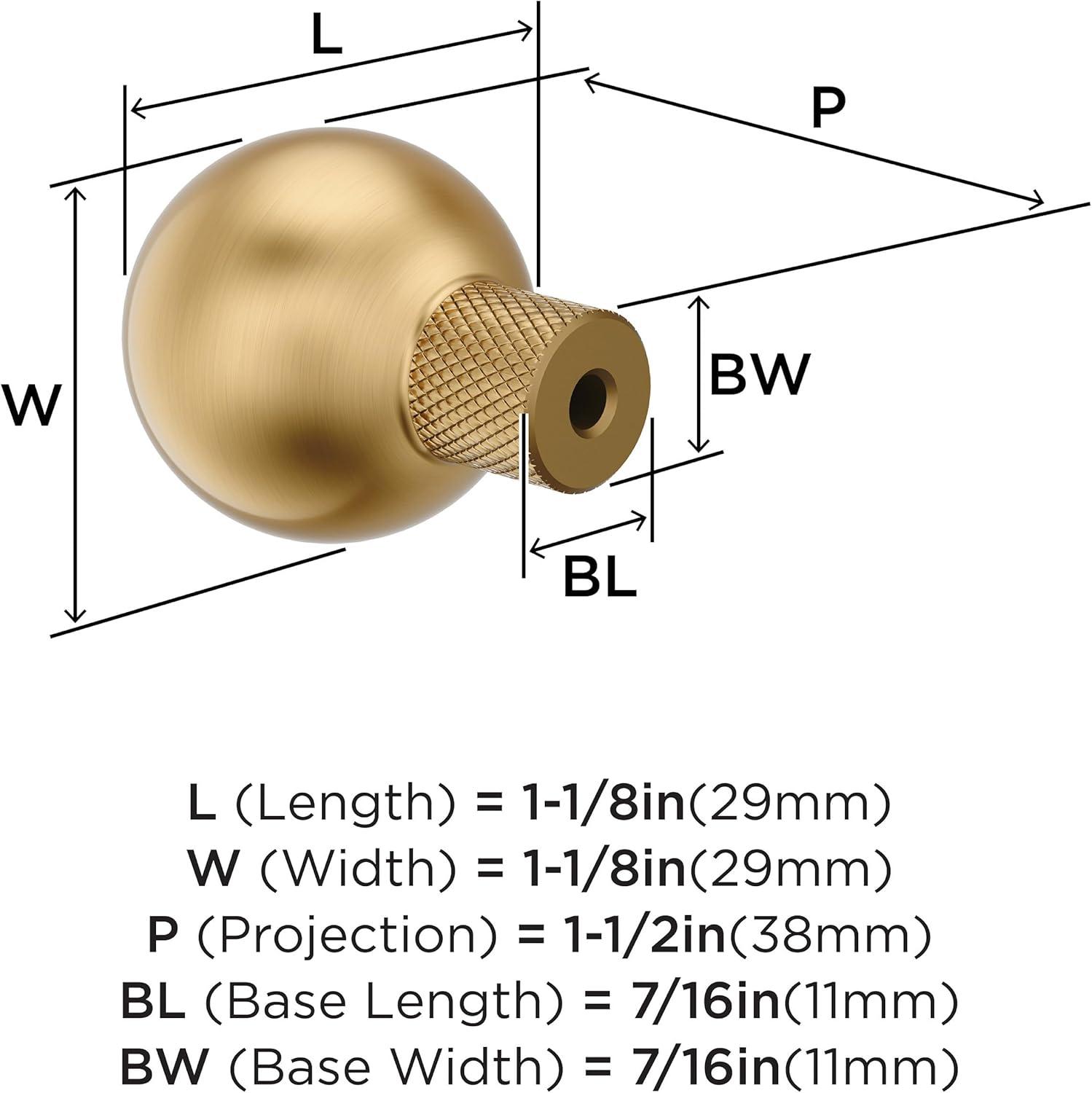 imageAmerock Collet 118 inch 29mm Diameter Satin Nickel Cabinet Knob BP37680G10Champagne Bronze