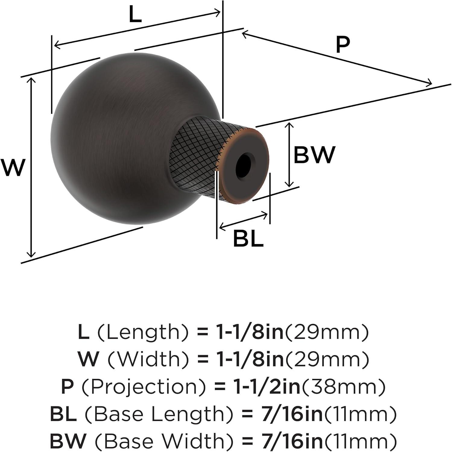 imageAmerock Collet 118 inch 29mm Diameter Satin Nickel Cabinet Knob BP37680G10Oil Rubbed Bronze