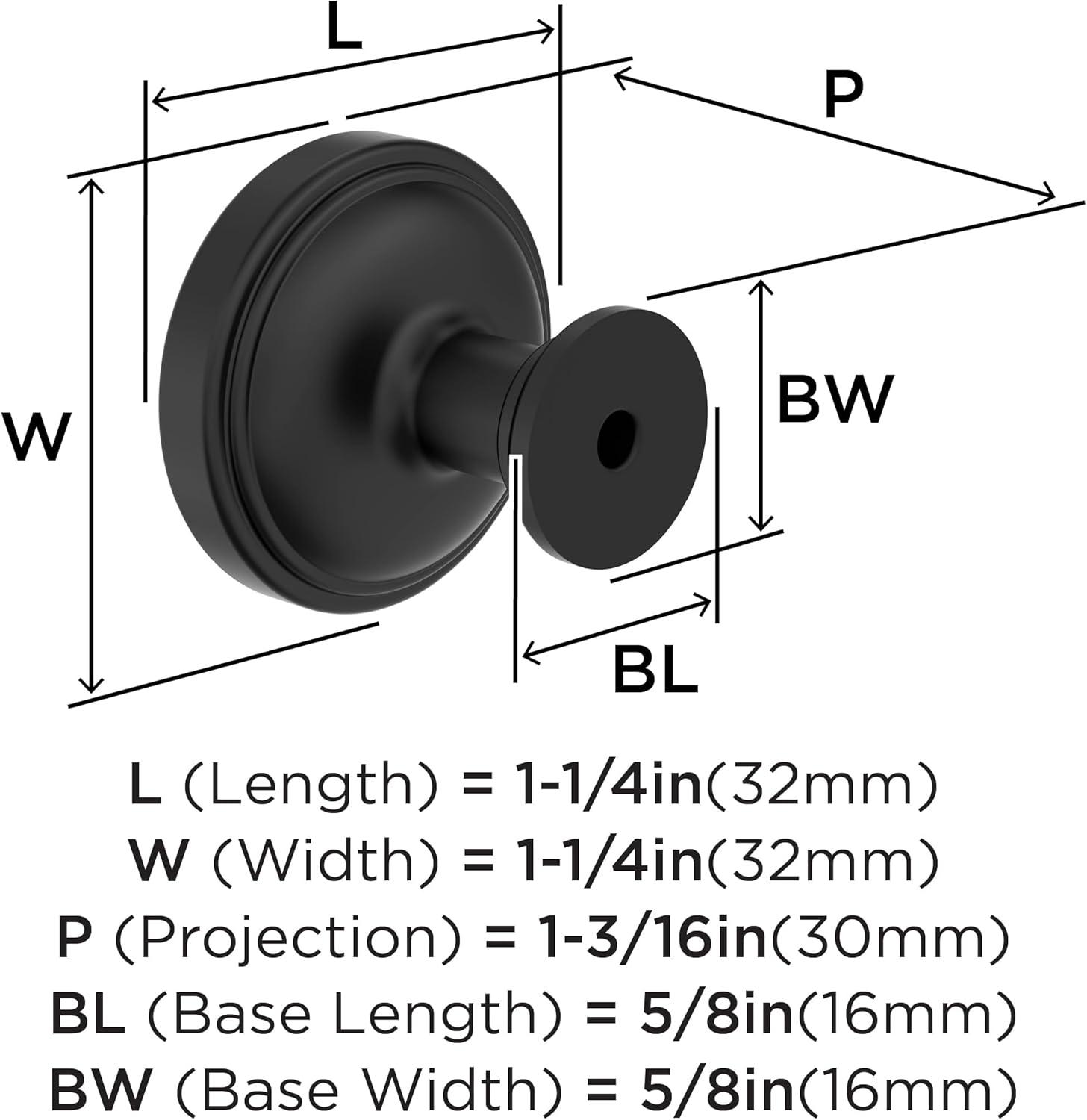 imageAmerock Enlivity 114 inch 32mm Diameter Golden Champagne Cabinet Knob BP37720BBZMatte Black