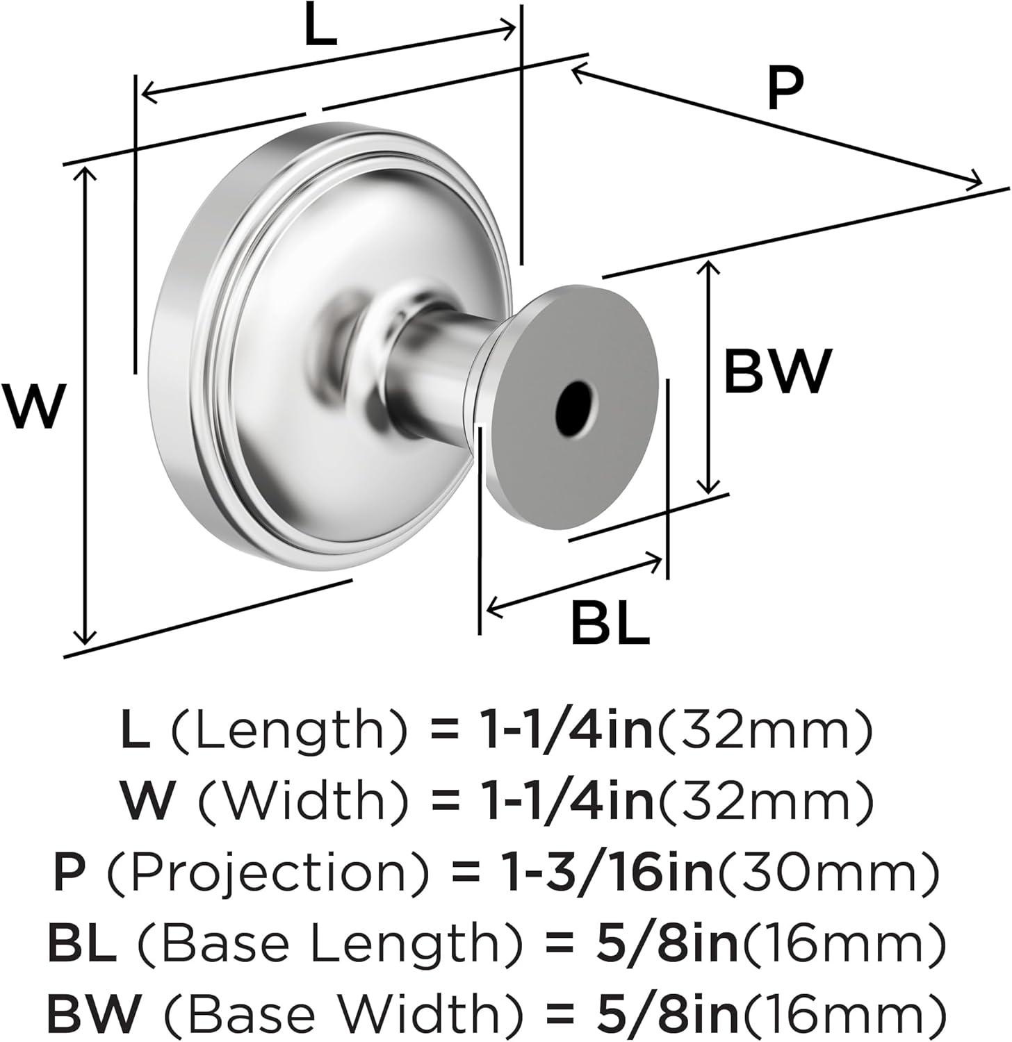 imageAmerock Enlivity 114 inch 32mm Diameter Golden Champagne Cabinet Knob BP37720BBZPolished Chrome