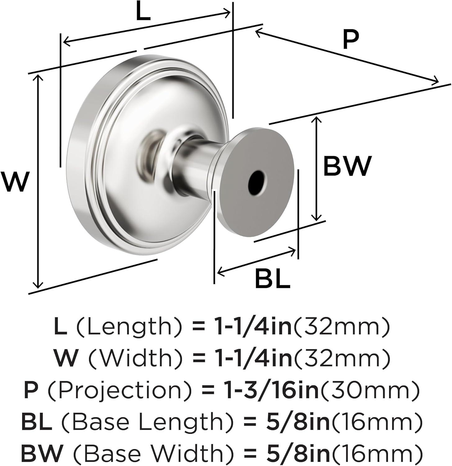 imageAmerock Enlivity 114 inch 32mm Diameter Golden Champagne Cabinet Knob BP37720BBZPolished Nickel