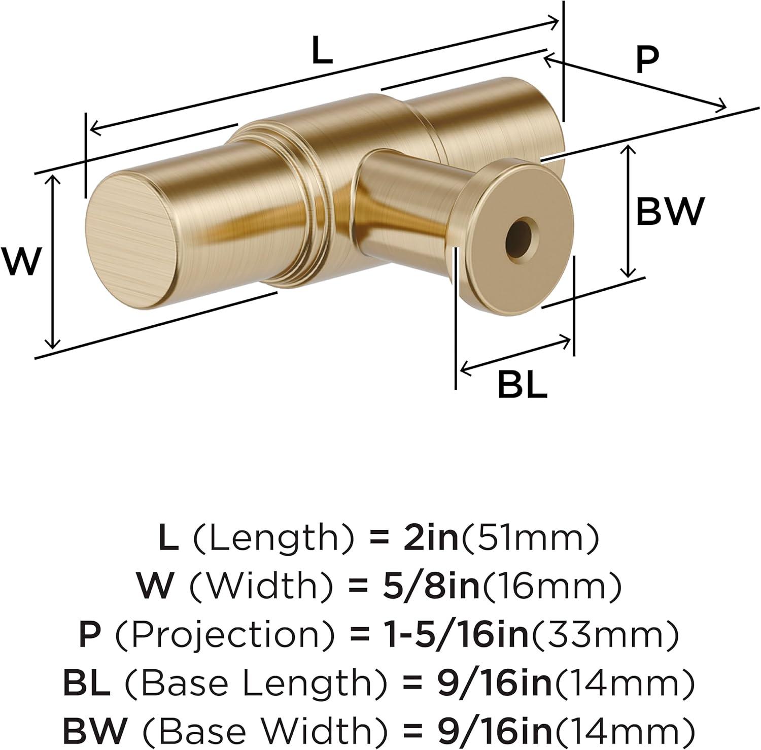 imageAmerock Faircrest 2 inch 51mm Length Satin Nickel Cabinet Knob BP37461G10Golden Champagne