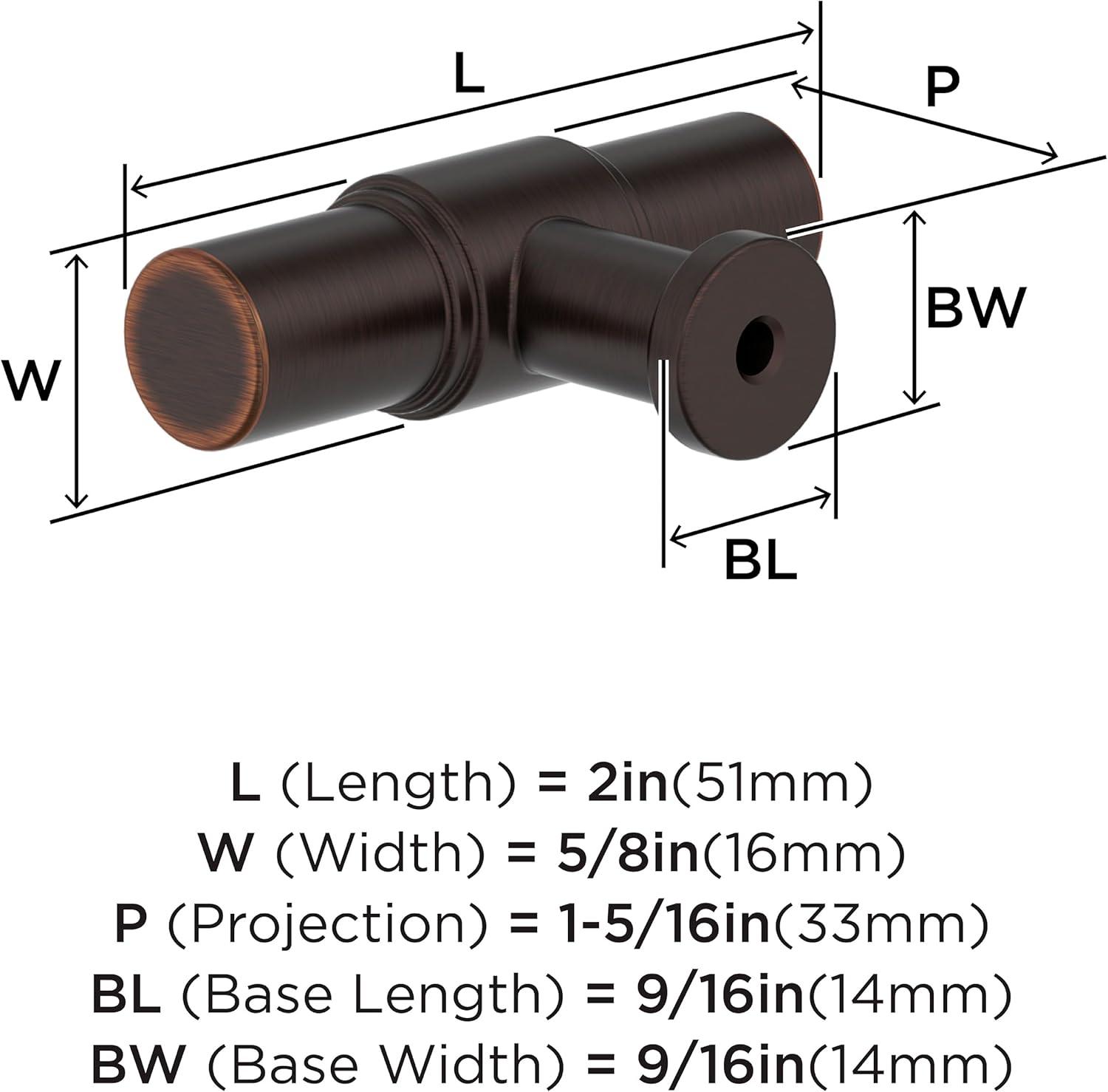 imageAmerock Faircrest 2 inch 51mm Length Satin Nickel Cabinet Knob BP37461G10Oil Rubbed Bronze