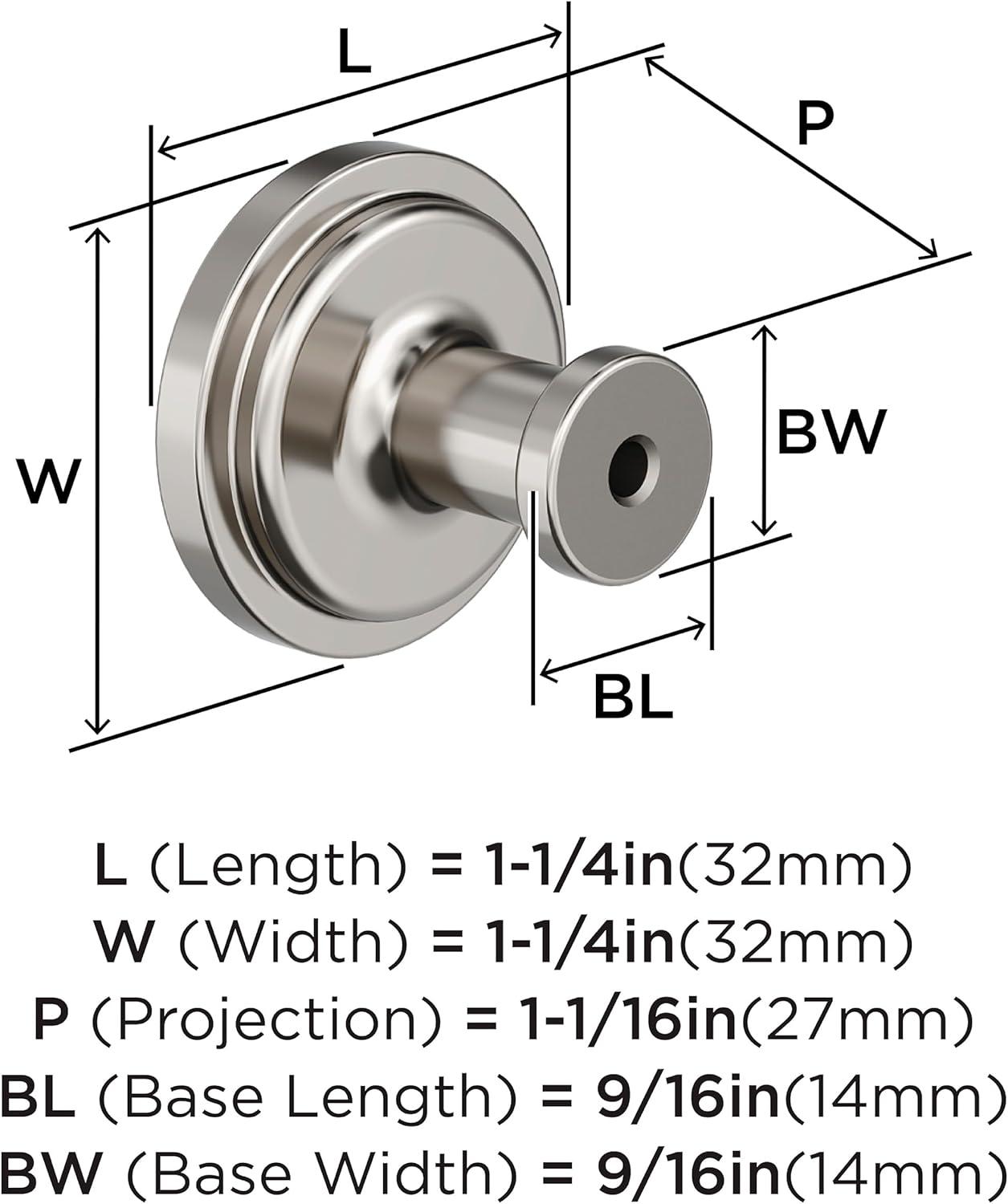 imageAmerock Faircrest 2 inch 51mm Length Satin Nickel Cabinet Knob BP37461G10Polished Nickel