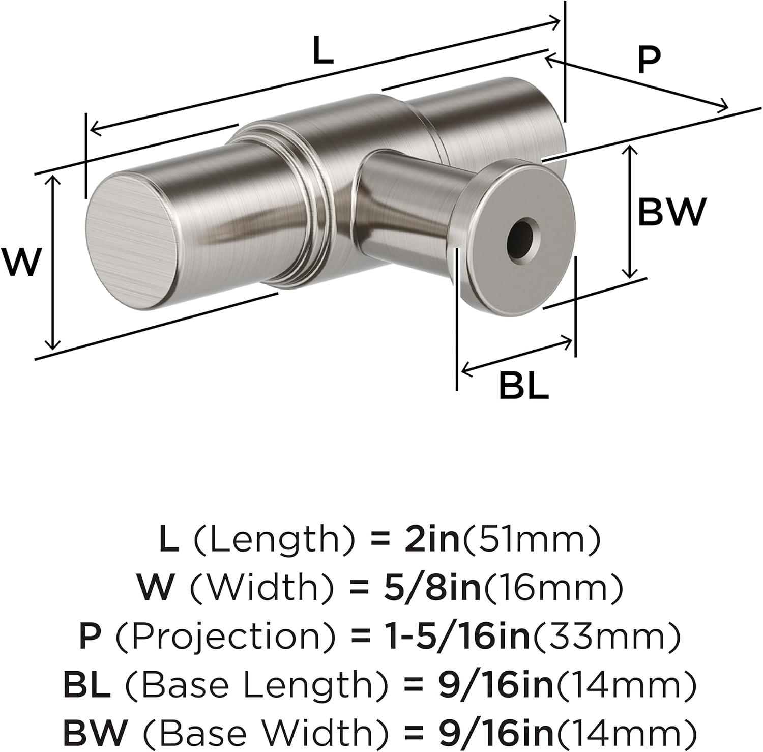 imageAmerock Faircrest 2 inch 51mm Length Satin Nickel Cabinet Knob BP37461G10Satin Nickel