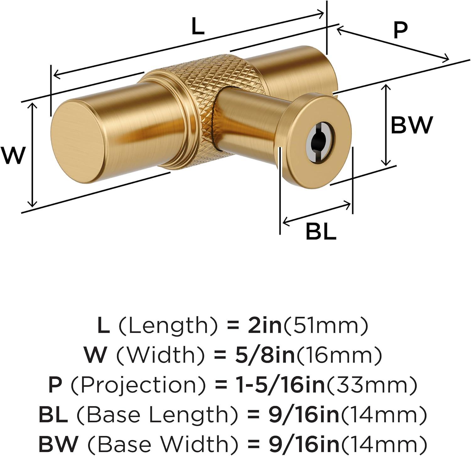 imageAmerock Faraday 2 inch 51mm Length Matte Black Cabinet Knob BP37741MBChampagne Bronze