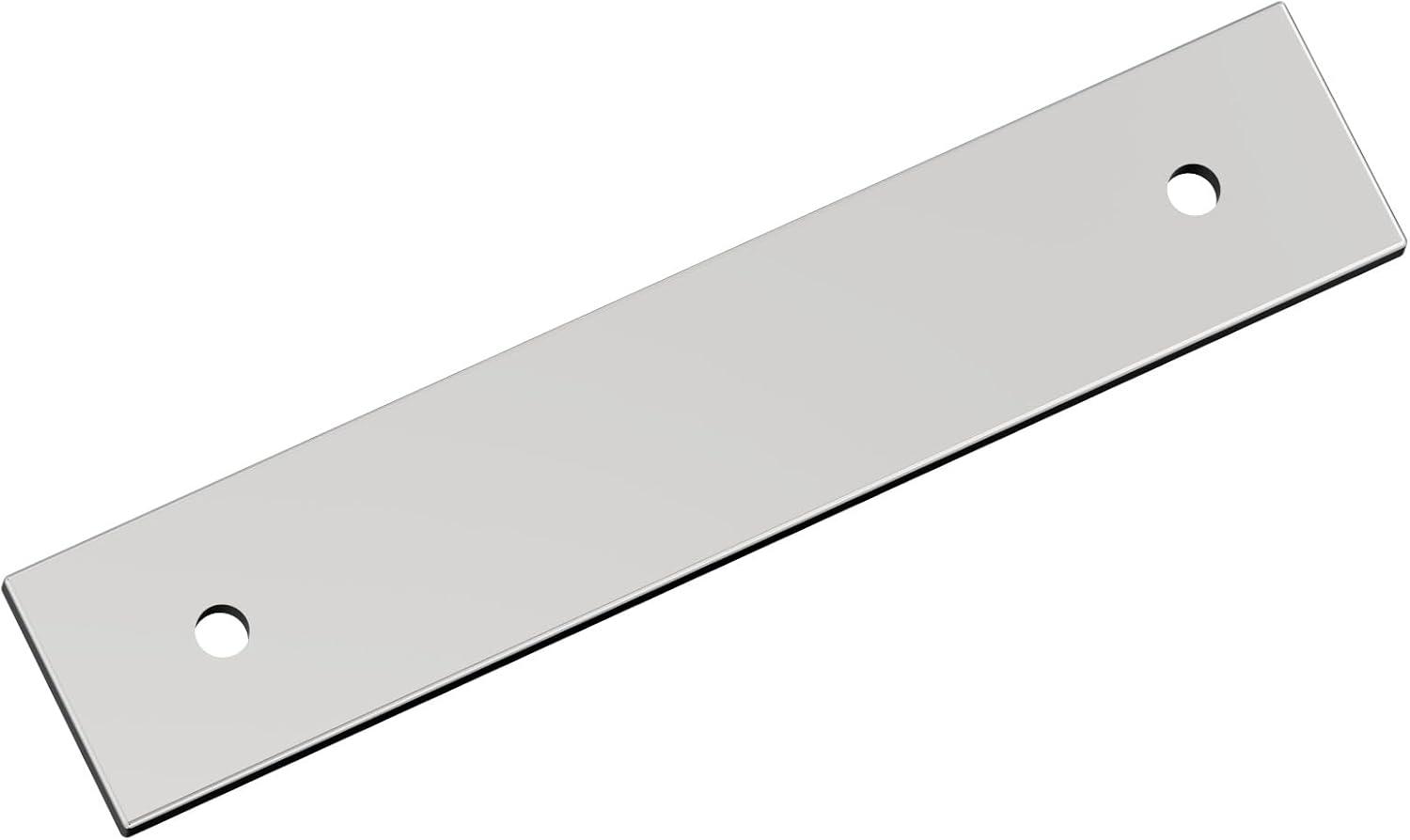 imageAmerock Ladera 6516 inch 160mm CentertoCenter Rectangle Matte Black Cabinet Pull Backplate BP37764MBPolished Chrome