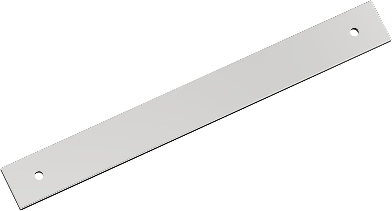 imageAmerock Ladera 6516 inch 160mm CentertoCenter Rectangle Matte Black Cabinet Pull Backplate BP37764MBPolished Chrome