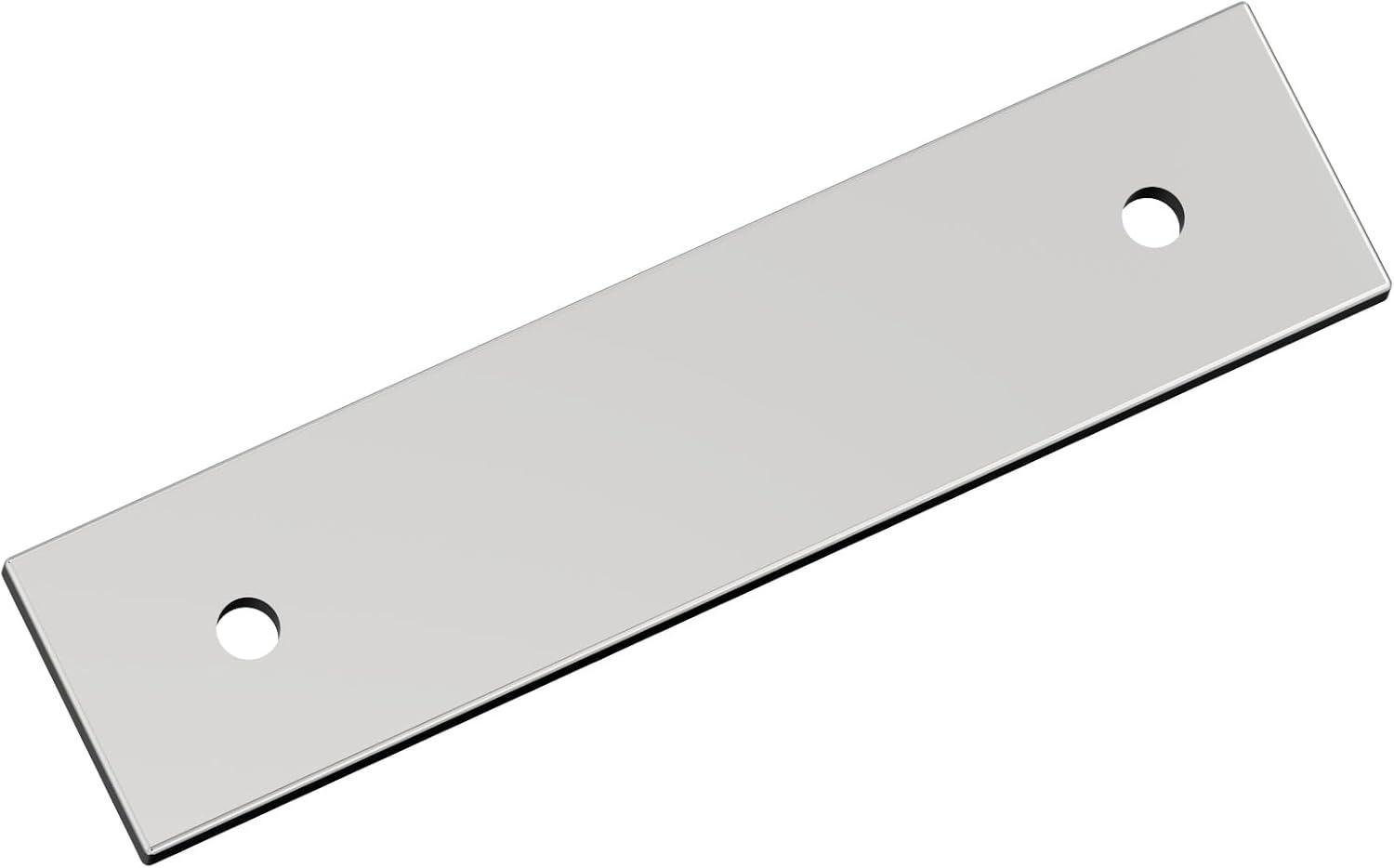 imageAmerock Ladera 6516 inch 160mm CentertoCenter Rectangle Matte Black Cabinet Pull Backplate BP37764MBPolished Chrome