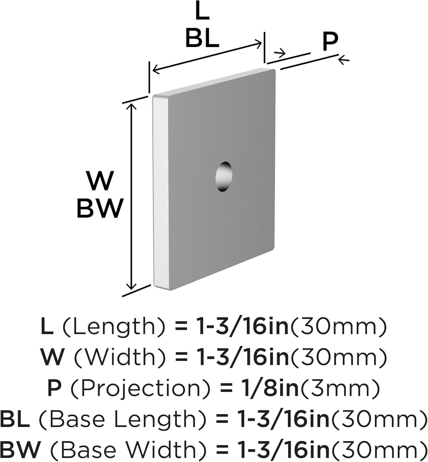 imageAmerock Ladera 6516 inch 160mm CentertoCenter Rectangle Matte Black Cabinet Pull Backplate BP37764MBPolished Chrome