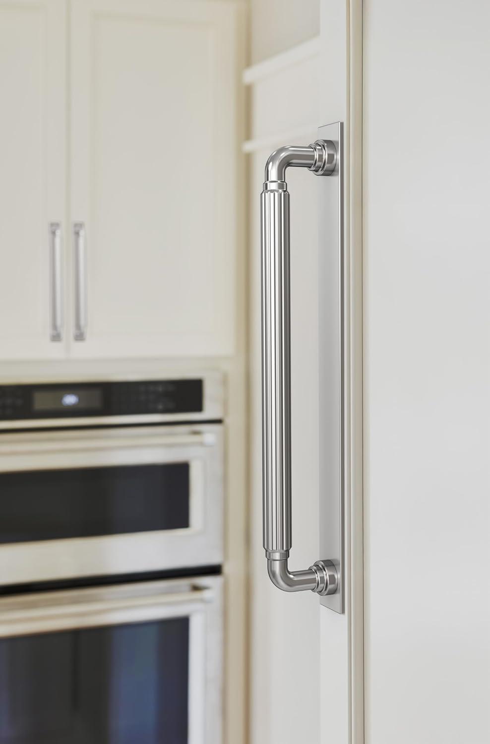 imageAmerock Ladera 6516 inch 160mm CentertoCenter Rectangle Matte Black Cabinet Pull Backplate BP37764MBPolished Chrome
