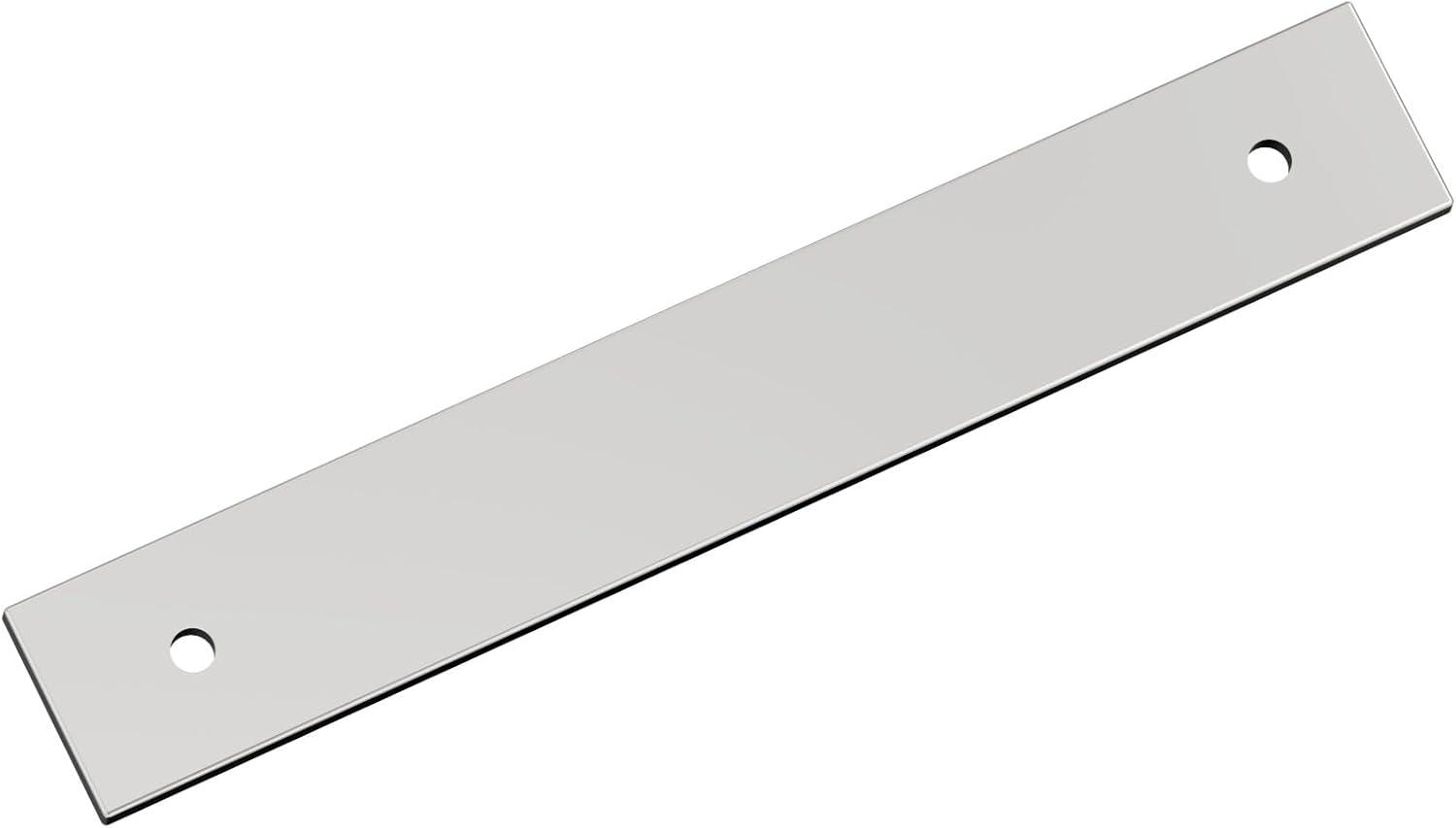 imageAmerock Ladera 6516 inch 160mm CentertoCenter Rectangle Matte Black Cabinet Pull Backplate BP37764MBPolished Chrome