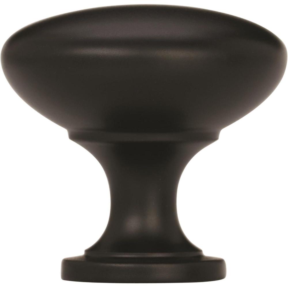imageAmerock Cabinet Knob Oil Rubbed Bronze 114 inch 32 mm Diameter Edona 10 Pack Drawer Knob Cabinet HardwareMatte Black