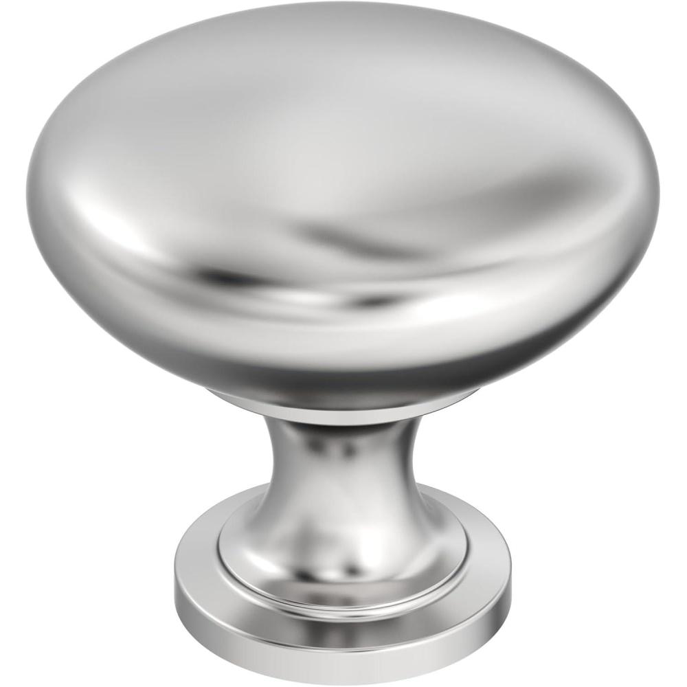 imageAmerock  Cabinet Knob  Oil Rubbed Bronze  114 inch 32 mm Diameter  Edona  10 Pack  Drawer Knob  Cabinet HardwarePolished Chrome