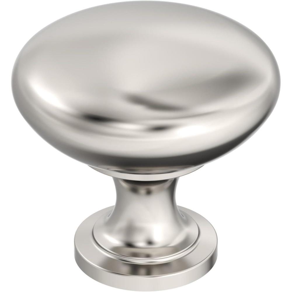 imageAmerock Cabinet Knob Oil Rubbed Bronze 114 inch 32 mm Diameter Edona 10 Pack Drawer Knob Cabinet HardwarePolished Nickel