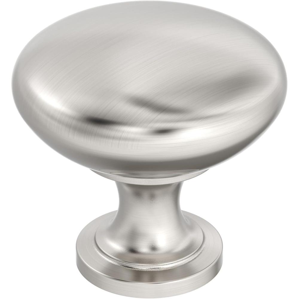 imageAmerock Cabinet Knob Oil Rubbed Bronze 114 inch 32 mm Diameter Edona 10 Pack Drawer Knob Cabinet HardwareSatin Nickel