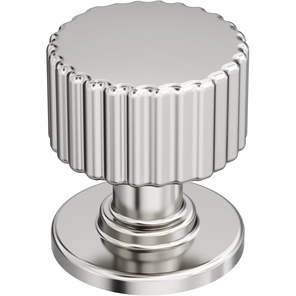 imageAmerock Ballard 1 inch 25mm Diameter Matte Black Cabinet Knob BP37640MBPolished Nickel